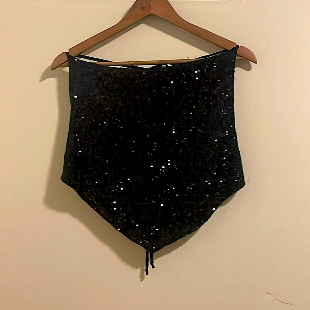 Sequin halter top
